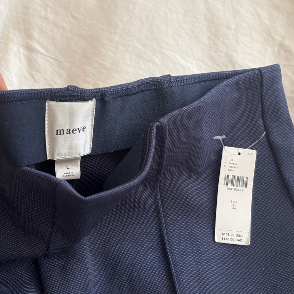 NWT Anthropologie Maeve Navy Trousers - Picture 3 of 4